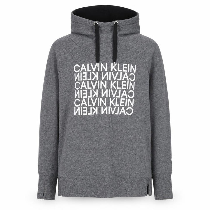 Calvin Klein Men’s Grey Pullover Hoodie L High Neck Performance Logo