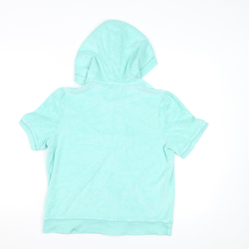 Marks and Spencer Women’s Blue Short Sleeve Full Zip Hoodie UK 12