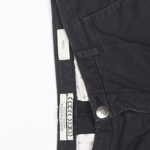 Scotch & Soda Men's Black Chino Trousers Size 26/32 Slim Fit