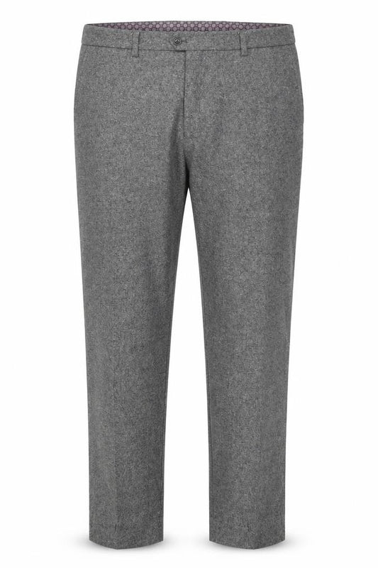 Front view of Next Men’s Grey Regular Fit Dress Pants Trousers 36R