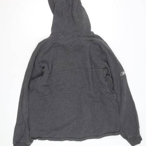 Reebok Men’s Grey Miami Dolphins Pullover Hoodie Size L Sports NFL