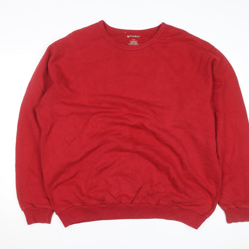 WindRiver Men's Red XL Pullover Cotton Sweatshirt