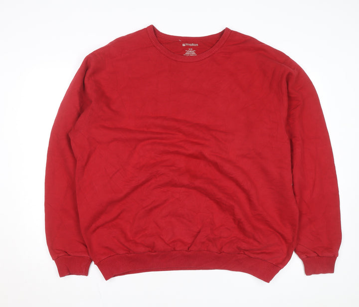 WindRiver Men's Red XL Pullover Cotton Sweatshirt