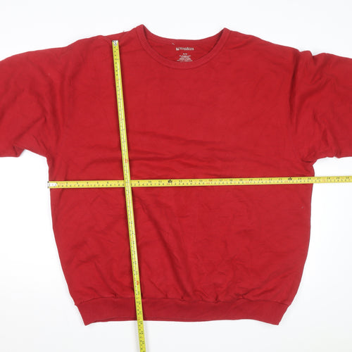 WindRiver Men's Red XL Pullover Cotton Sweatshirt