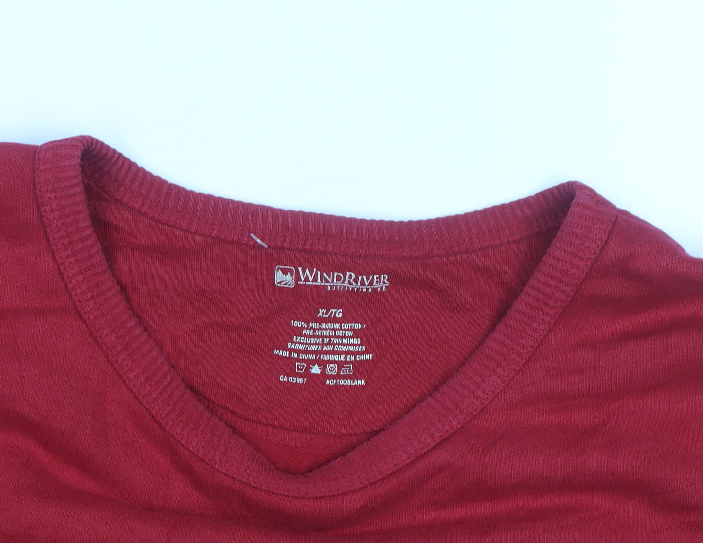 WindRiver Men's Red XL Pullover Cotton Sweatshirt
