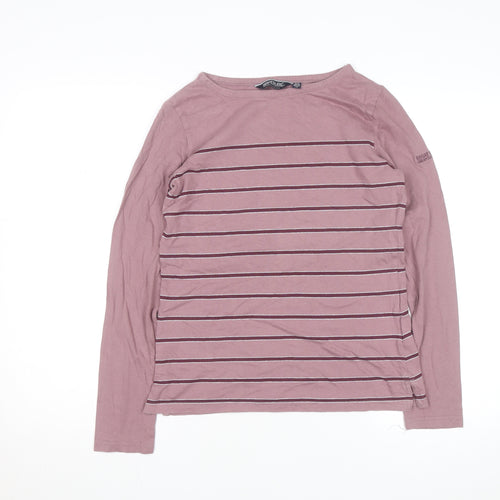 Regatta Women Pink Striped Long Sleeve Cotton Top UK 10