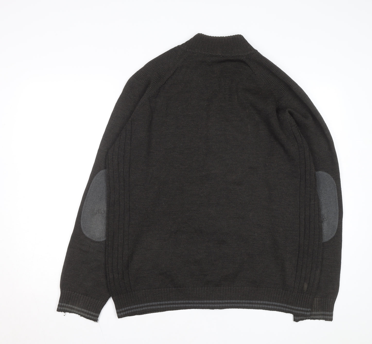 Lacoste Men’s Black Wool Full Zip High Neck Jumper 2XL