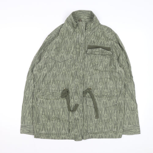 Marks and Spencer Women’s Green Military Jacket Size 12 Cotton Blend