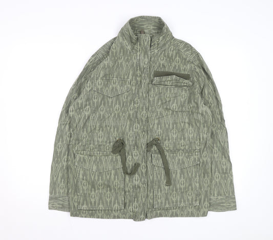 Marks and Spencer Women’s Green Military Jacket Size 12 Cotton Blend