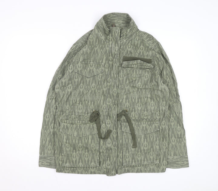 Marks and Spencer Women’s Green Military Jacket Size 12 Cotton Blend