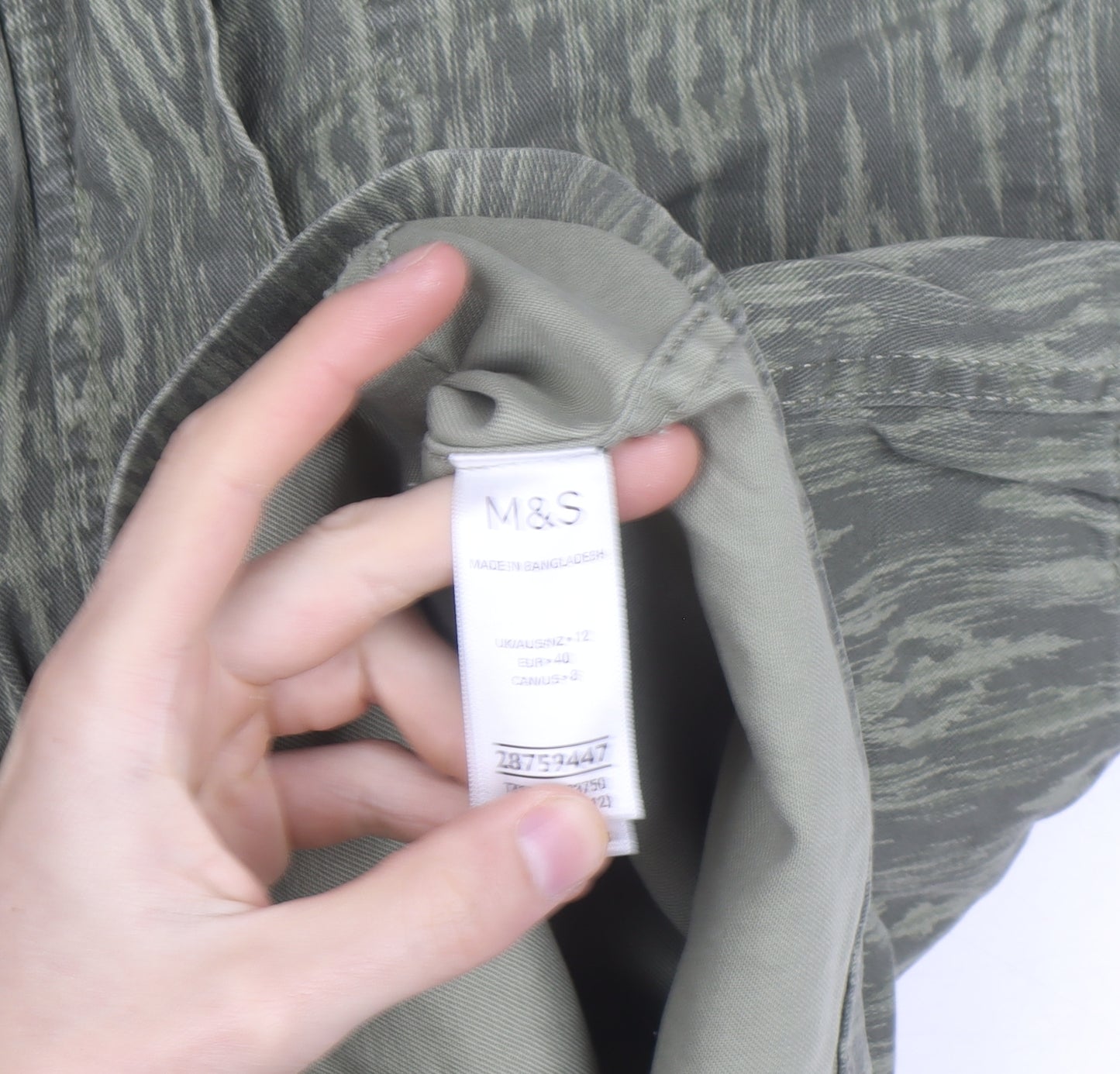 Marks and Spencer Women’s Green Military Jacket Size 12 Cotton Blend