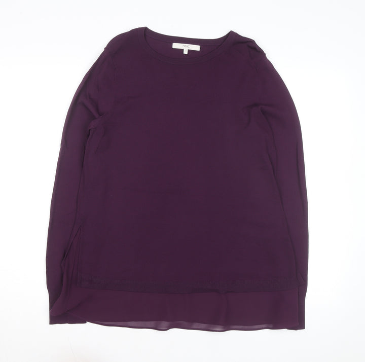 Next Women’s Purple Long Sleeve Crew Neck Pullover Jumper Size 12
