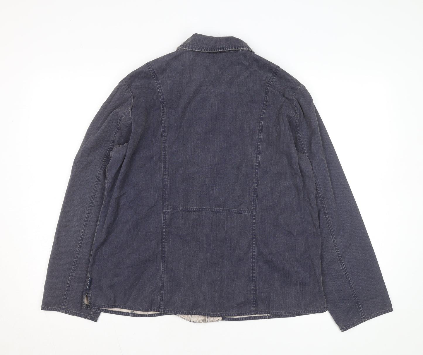 Woolrich Womens Blue Cotton Denim Button Jacket L Casual