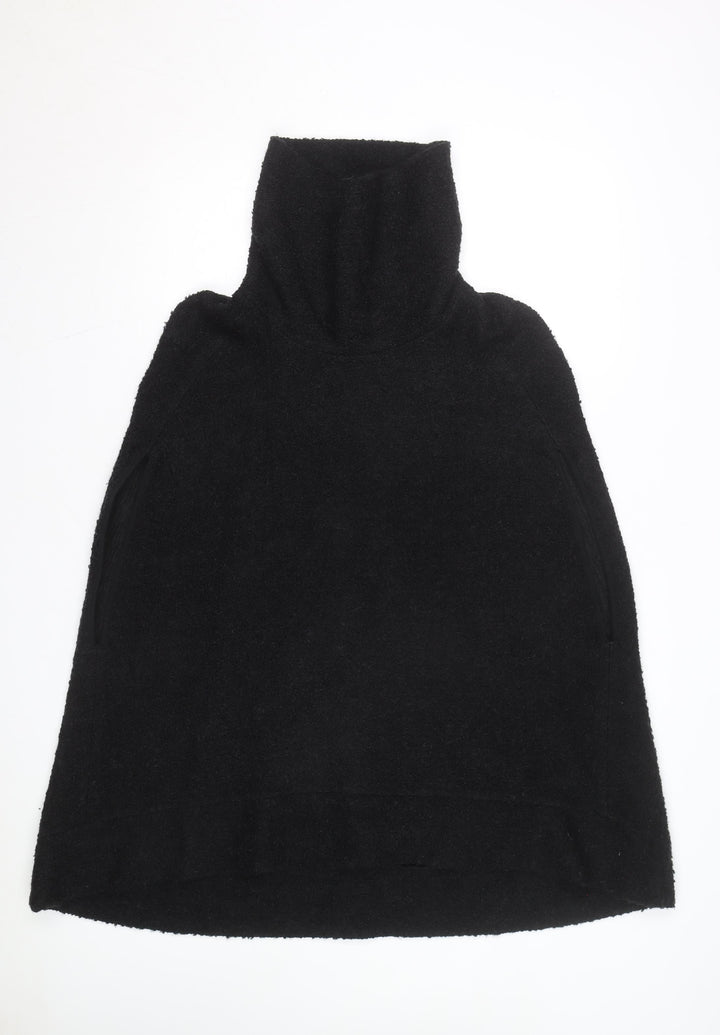Next Women’s Black Roll Neck Cape Knit Jumper L