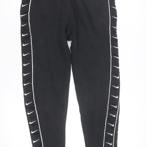 Nike Men's Black XS Jogger Fleece Trousers with Side Stripe