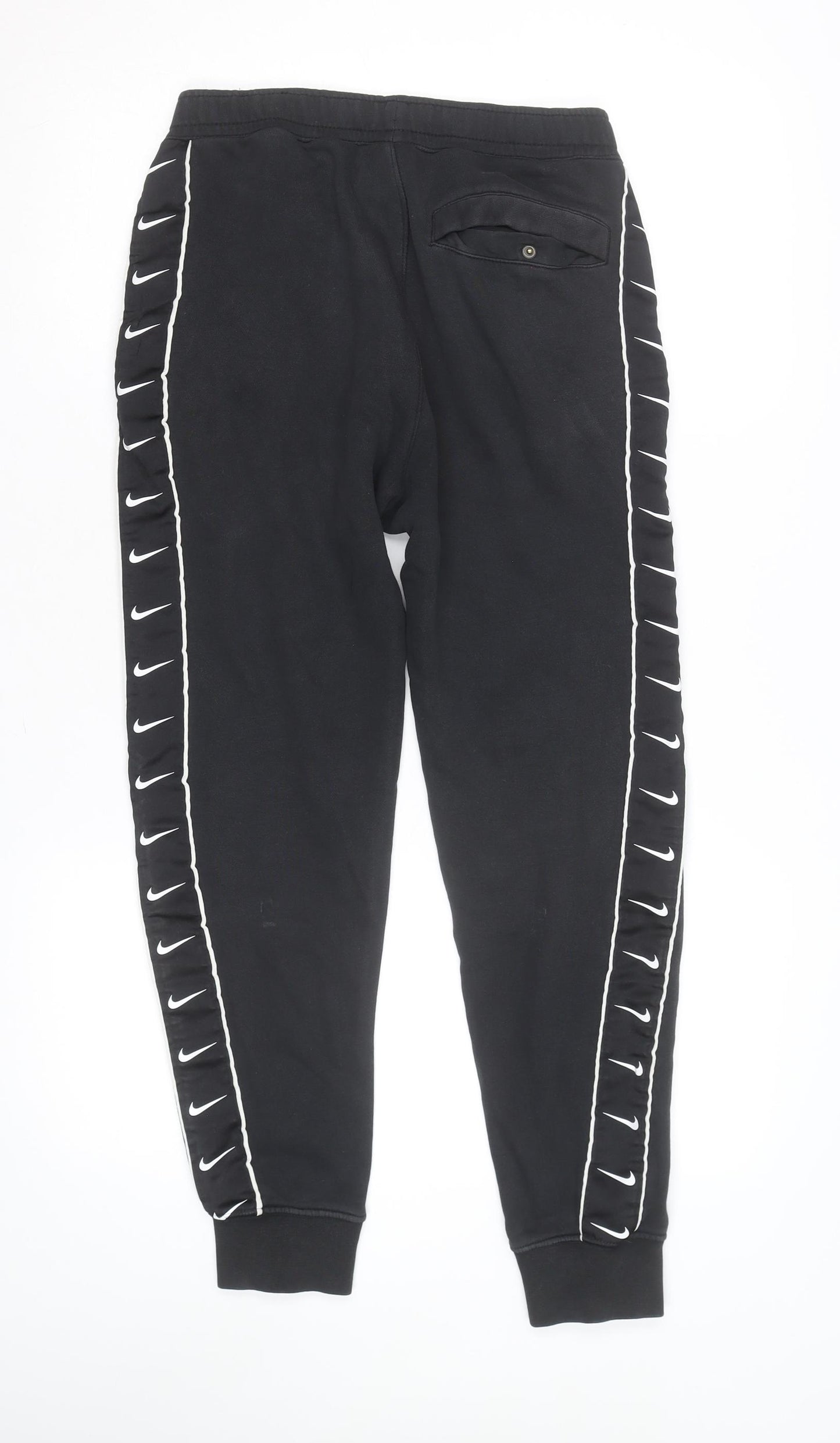 Nike Men's Black XS Jogger Fleece Trousers with Side Stripe