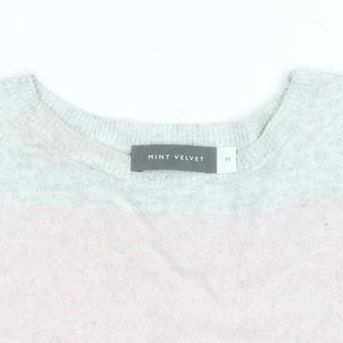 Mint Velvet Women’s Multicoloured Striped Wool Cashmere Pullover Jumper M