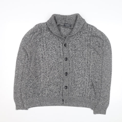 Primark Womens Grey Cable-Knit Button Cardigan XL