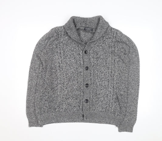Primark Womens Grey Cable-Knit Button Cardigan XL
