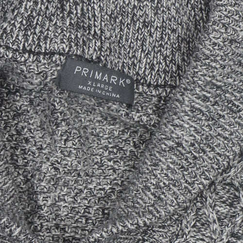 Primark Womens Grey Cable-Knit Button Cardigan XL