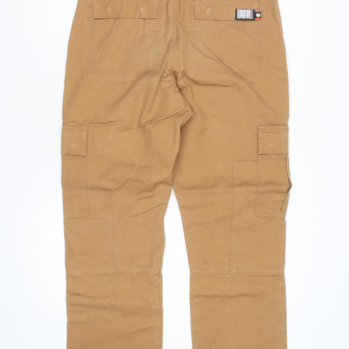 Superdry Men’s Brown Cargo Trousers Size S Straight Fit