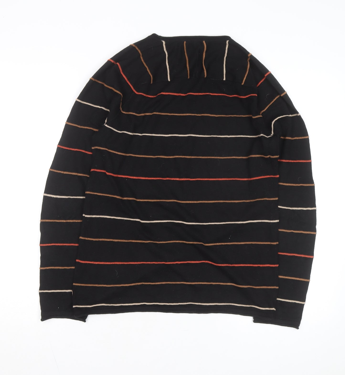 Scotch & Soda Men’s Black Striped Long Sleeve Cotton Top Size S