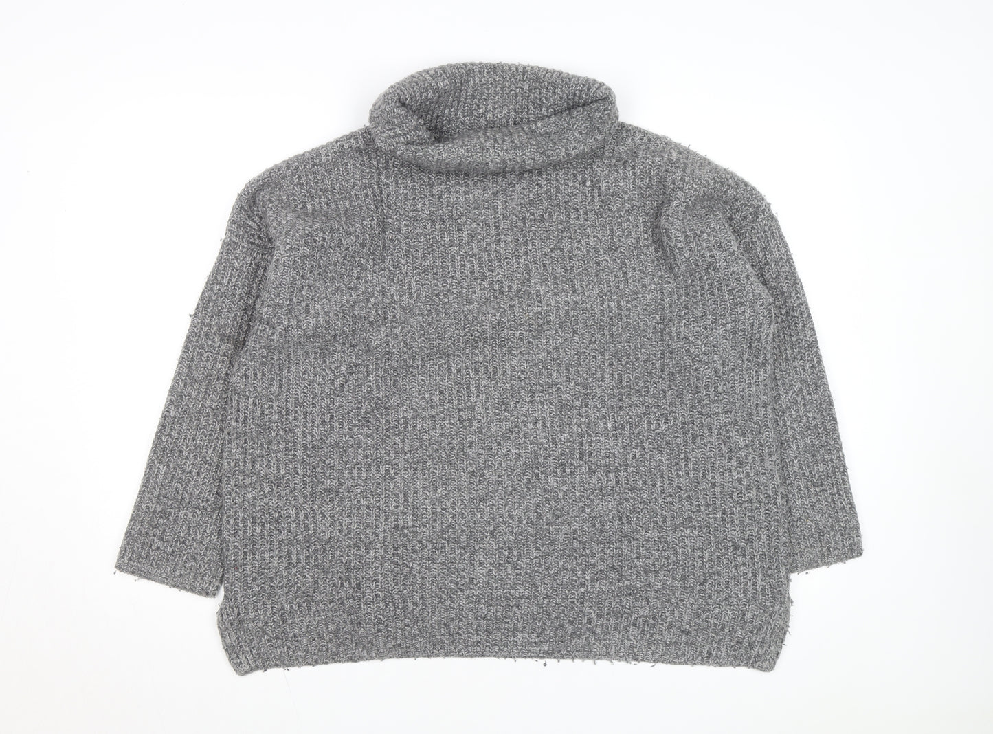 Crew Clothing Women’s Grey Roll Neck Chunky Knit Jumper Size 16