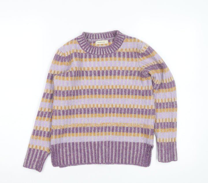 Woolovers Women's Multicoloured Striped Wool Blend Jumper XS
