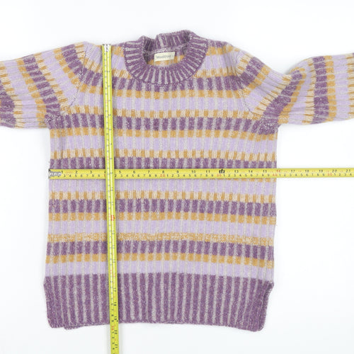 Woolovers Women's Multicoloured Striped Wool Blend Jumper XS