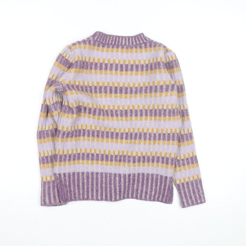 Woolovers Women's Multicoloured Striped Wool Blend Jumper XS