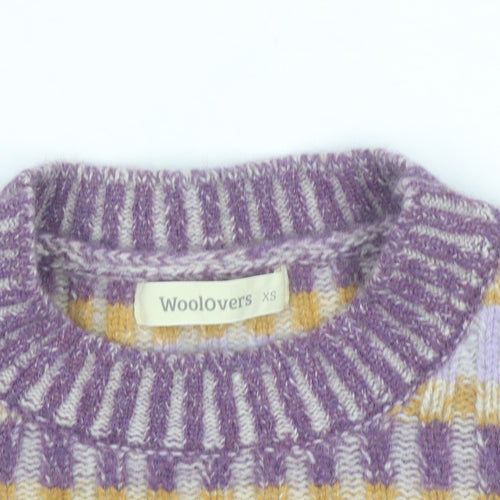 Woolovers Women's Multicoloured Striped Wool Blend Jumper XS