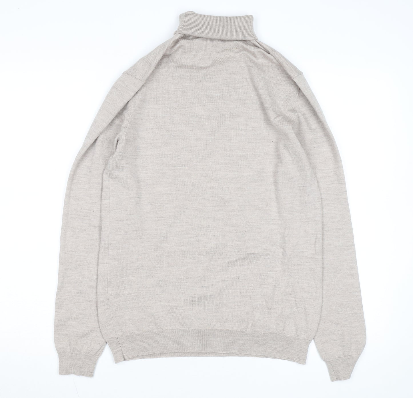 Reiss Women Beige Roll Neck Wool Jumper Medium