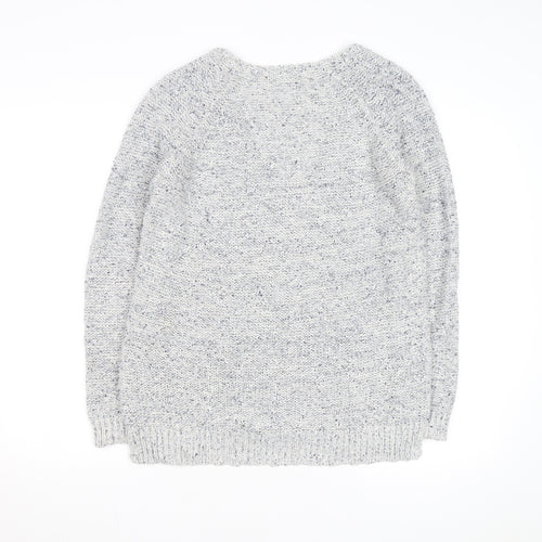 Marks and Spencer Women’s Grey V-Neck Full Zip Knit Cardigan Size 14