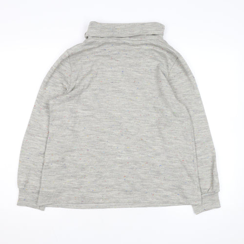 Luca Vanucci Women's Grey Roll Neck Knit Jumper Size S