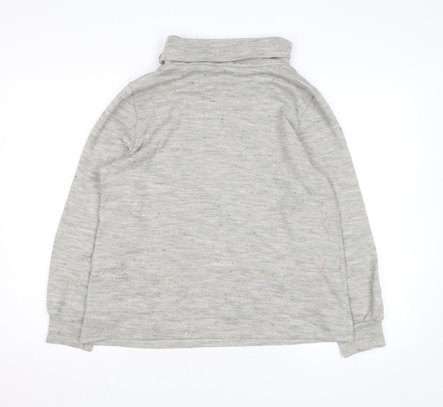 Luca Vanucci Women's Grey Roll Neck Knit Jumper Size S
