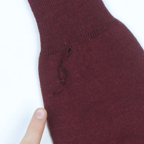 J.Crew Womens Red Collared Merino Wool Jumper XS