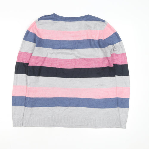 Maine New England Women's Multicoloured Striped Jumper Size 12