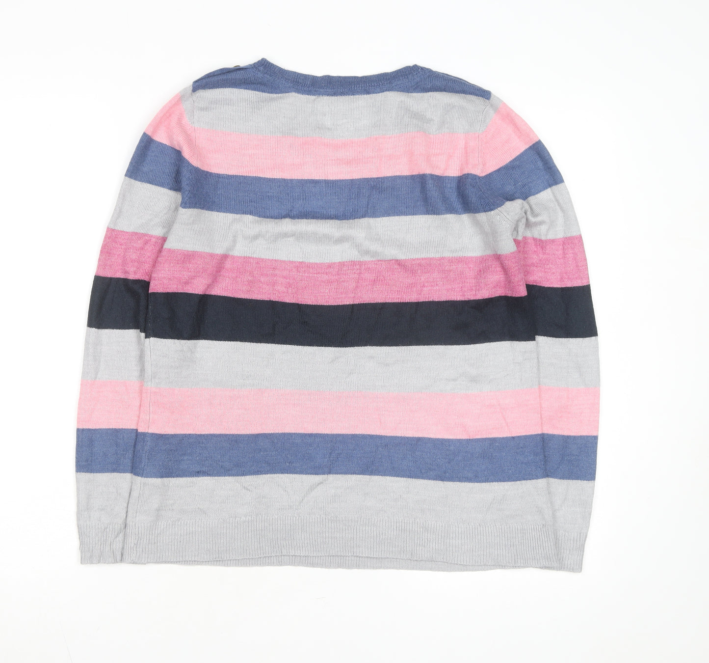 Maine New England Women's Multicoloured Striped Jumper Size 12