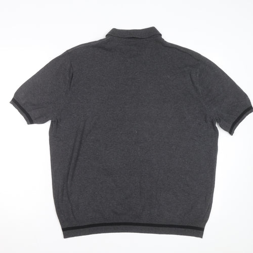 Fred Perry Men's Grey 2XL Cotton Polo Shirt