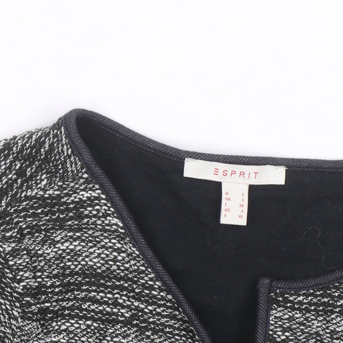 Esprit Womens Grey Knit Open Cardigan L Long Sleeve Casual