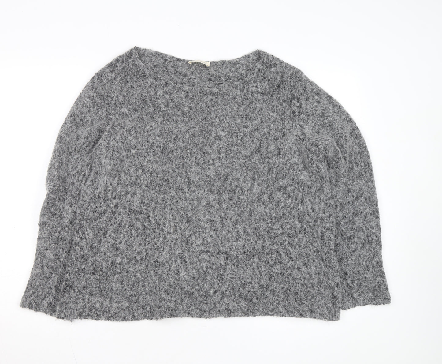 American Vintage Womens Grey Alpaca Wool Blend Relaxed Pullover Jumper L