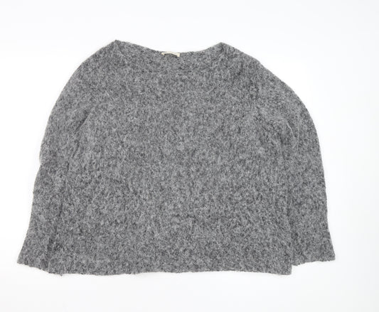 American Vintage Womens Grey Alpaca Wool Blend Relaxed Pullover Jumper L