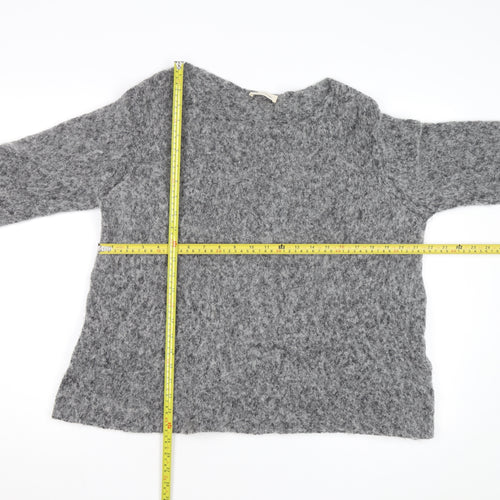 American Vintage Womens Grey Alpaca Wool Blend Relaxed Pullover Jumper L