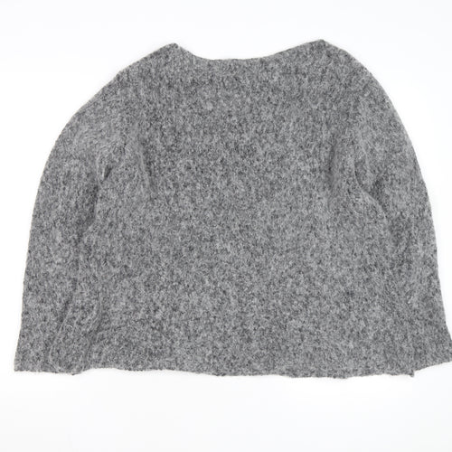 American Vintage Womens Grey Alpaca Wool Blend Relaxed Pullover Jumper L