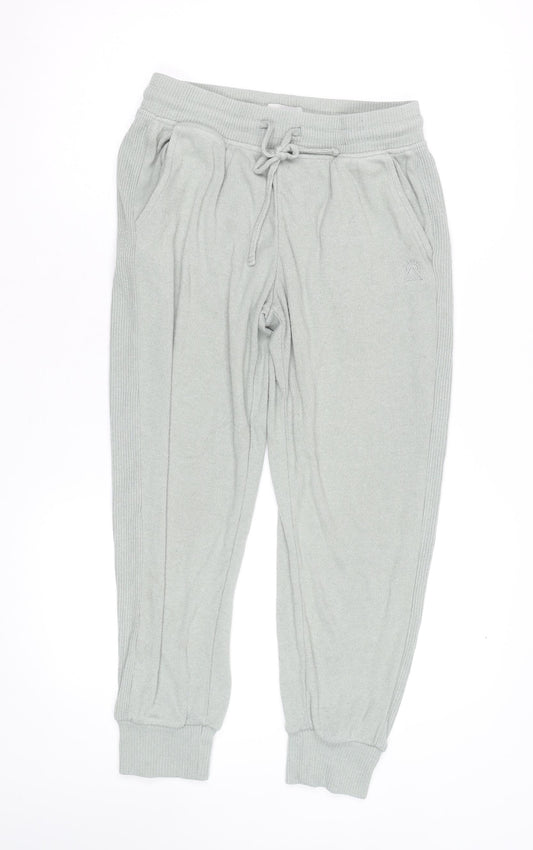 FatFace Womens Grey Jogger Trousers Size 10 Regular Fit Ribbed Knit