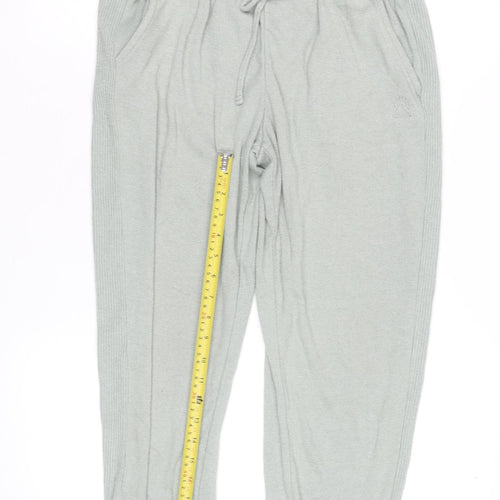 FatFace Womens Grey Jogger Trousers Size 10 Regular Fit Ribbed Knit
