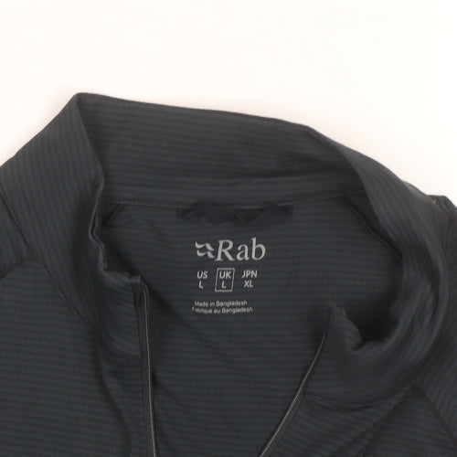 Rab Men's Black L 1/2 Zip Lightweight Activewear Jacket