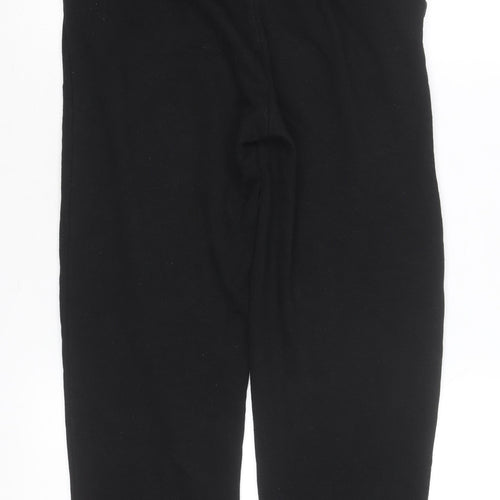 Stradivarius Women Black Jogger Trousers Size M Fleece Elastic Waist