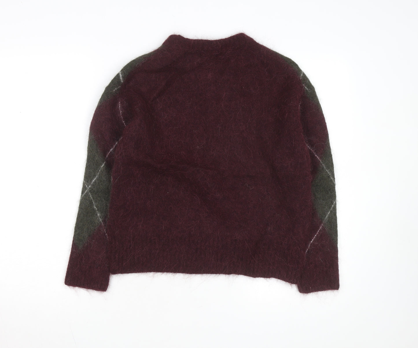 Marks and Spencer Women’s Multicoloured Argyle Wool Pullover Jumper S