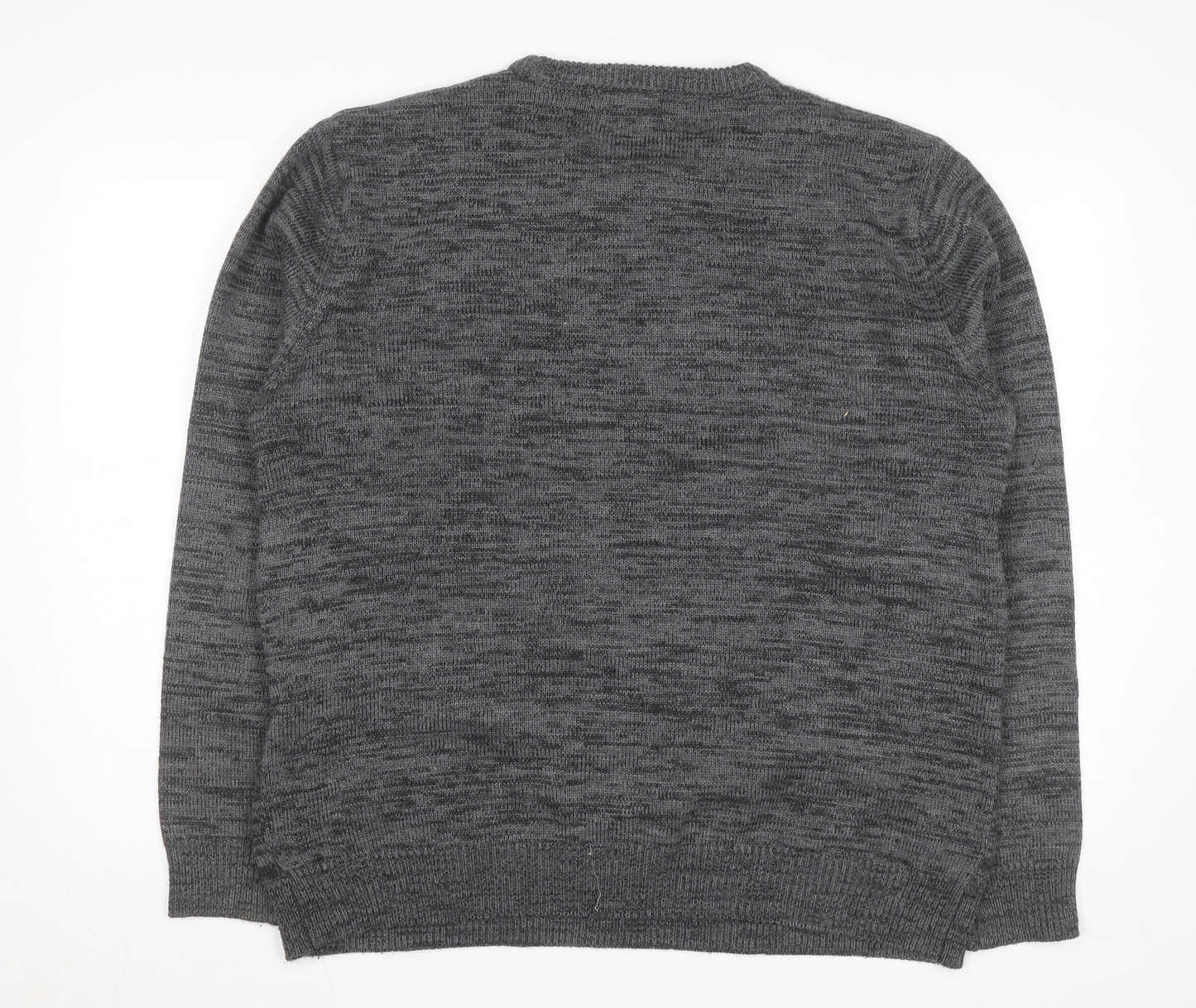 Tu Men's Grey Penguin Christmas Jumper XL Crew Neck Knit